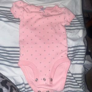 Carter’s Pink Polka Dot Onesie NB